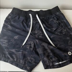 Vuori Black Camo Athletic Shorts